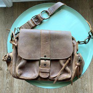 Roots Leather Shoulder Bag